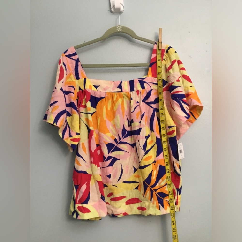 ELLA RAFAELLA Colorful Abstract Print Women's Top